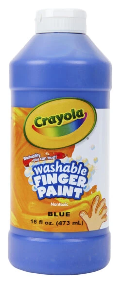 Crayola Non-Toxic Washable Finger Paint, 1 Pt Squeeze Bottle, Blue