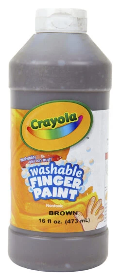 Crayola Non-Toxic Washable Finger Paint, 1 Pt Squeeze Bottle, Brown