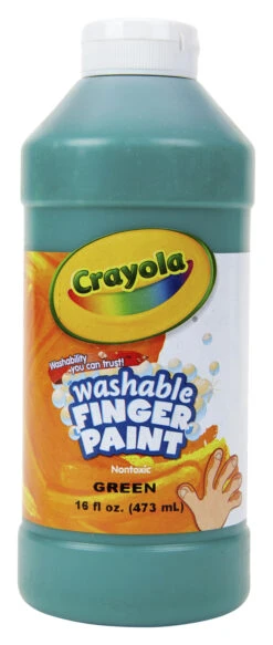 Crayola Non-Toxic Washable Finger Paint, 1 Pt Squeeze Bottle, Green