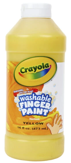 Crayola Non-Toxic Washable Finger Paint, 1 Pt Squeeze Bottle, Yellow