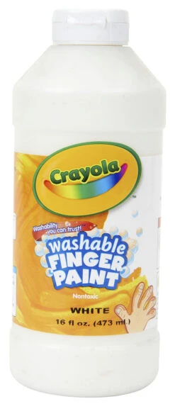 Crayola Non-Toxic Washable Finger Paint, 1 Pt Squeeze Bottle, White