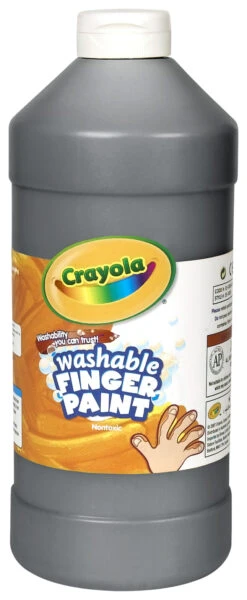 Crayola Non-Toxic Washable Finger Paint, 1 Quart Squeeze Bottle, Black