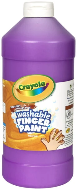Crayola Non-Toxic Washable Finger Paint, 1 Quart Squeeze Bottle, Violet