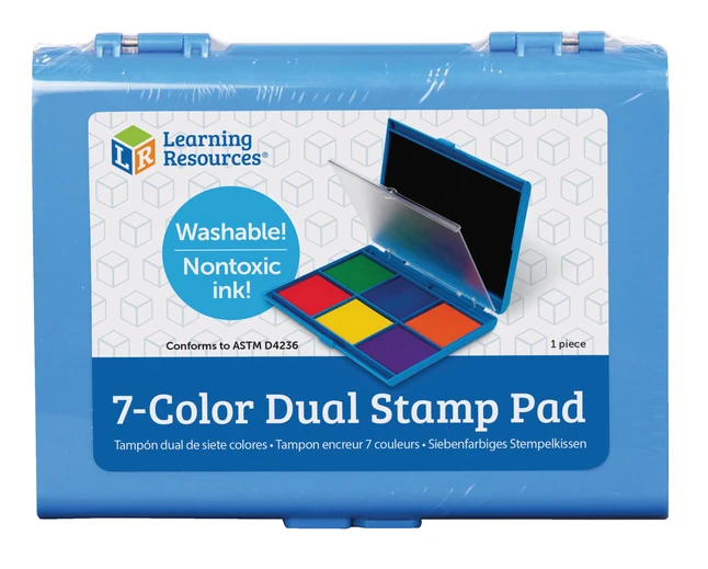 Learning Resources Washable Stamp Pad With Separator, 5 X 6-1/2 Inches, Assorted Color 3 Learning Resources Washable Stamp Pad With Separator, 5 X 6-1/2 Inches, Assorted Color - Image 2