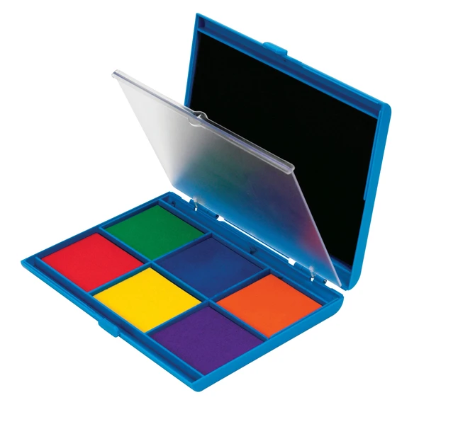 Learning Resources Washable Stamp Pad With Separator, 5 X 6-1/2 Inches, Assorted Color 2 Learning Resources Washable Stamp Pad With Separator, 5 X 6-1/2 Inches, Assorted Color