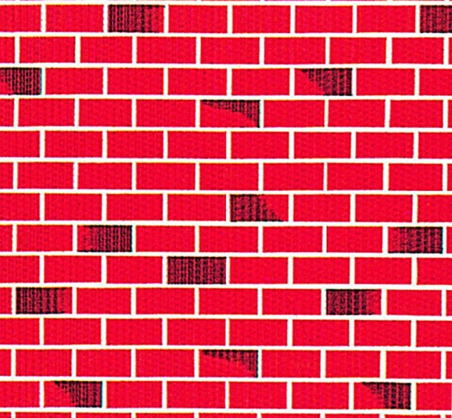 Fadeless Designs Paper Roll, Tu-Tone Brick, 48 Inches X 12 Feet