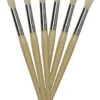 School Smart Non-Toxic Natural Stubby Paint Brush Set, 7-1/2 In, Set Of 6 -Art Supplies 085679 ecommfullsize