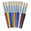 School Smart Stubby Plastic Handle Paint Brushes, 7-1/2 Inches, Assorted Colors, Pack Of 10 -Art Supplies 085680 A ecommfullsize