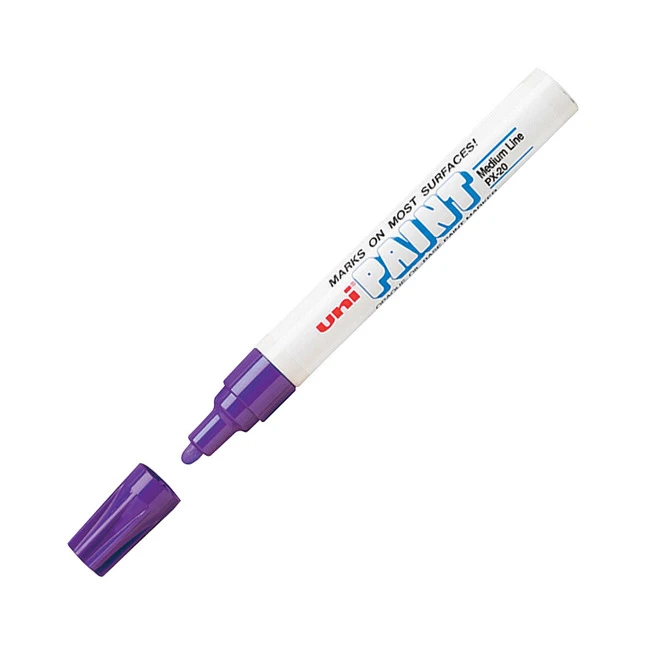 Uni-ball Uni Uni-Paint Opaque Oil Based Marker, Medium Tip, Violet 3 Uni-ball Uni Uni-Paint Opaque Oil Based Marker, Medium Tip, Violet