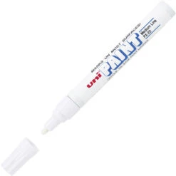 Uni-ball Uni Uni-Paint Opaque Oil Based Marker, Medium Tip, White