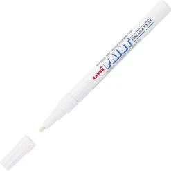 Uni-ball Uni Uni-Paint Opaque Oil Based Marker, Fine Tip, White