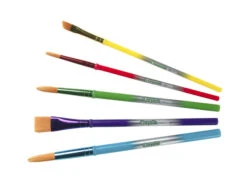 Crayola Round Synthetic Paint Brush Set, Assorted Size, Assorted Color, Set Of 5 -Art Supplies 1280532 C ecommfullsize