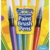 Crayola No-Drip Non-Toxic Paint Brush Pen Set, Assorted Color, Set Of 5 -Art Supplies 1280533 ecommfullsize