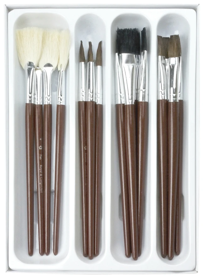 Royal & Langnickel Ceramic Handle Classroom Value Pack, Assorted Size, Set Of 16 4 Royal & Langnickel Ceramic Handle Classroom Value Pack, Assorted Size, Set Of 16 - Image 2