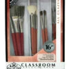 Royal & Langnickel Ceramic Handle Classroom Value Pack, Assorted Size, Set Of 16 -Art Supplies 1289641 ecommfullsize