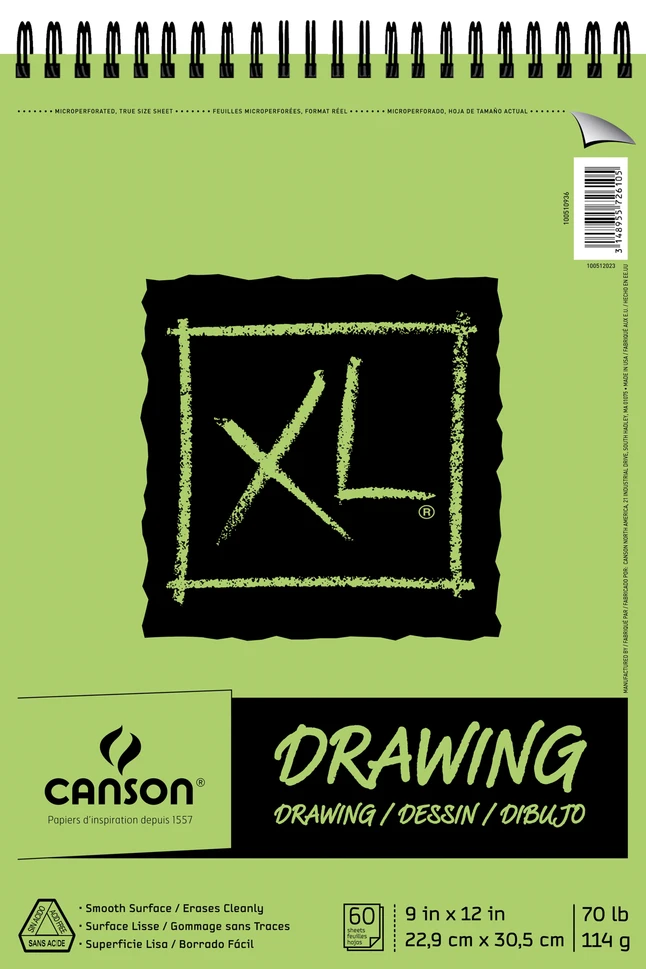 Canson XL Top Wire Drawing Pad, 9 X 12 Inches, 70 Lb, 60 Sheets 3 Canson XL Top Wire Drawing Pad, 9 X 12 Inches, 70 Lb, 60 Sheets