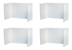 Pacon Privacy Board, 48 X 16 Inches, White, Pack Of 4 -Art Supplies 1369550 C ecommfullsize