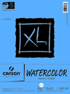 Canson XL Watercolor Pad, Wireless, 9 X 12 Inches, 140 Lb, 30 Sheets