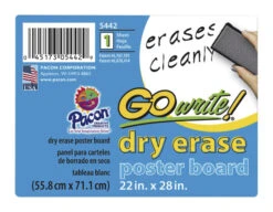 GoWrite Dry Erase Poster Board, 22 X 28 Inches, 12 Pt, Premium White, Pack Of 25 -Art Supplies 1398077 B ecommfullsize