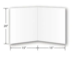 Flipside Bi-Fold Foam Board, 20 X 30 Inches, 3/16 Inch Thickness, White, Pack Of 10