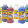 Crayola Non-Toxic Washable Finger Paint Set, 1 Pt Squeeze Bottle, Assorted Bright Color, Set Of 6 -Art Supplies 1428980 ecommfullsize