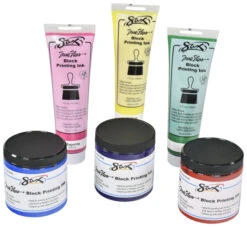 Sax True Flow Block Printing Ink, 5 Ounce Tubes, Assorted Color, Set Of 6 -Art Supplies 1429280 groubB ecommfullsize