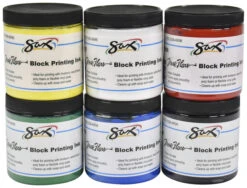 Sax True Flow Water Soluble Block Printing Inks, Assorted Colors, Set Of 6 -Art Supplies 1429281 B ecommfullsize