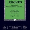 Arches Aquarelle Watercolor Pad, 9 X 12 Inches, Cold Press, 140 Lb, White, 12 Sheets -Art Supplies 1435461 ecommfullsize