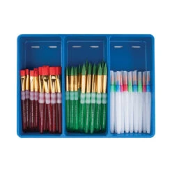 Royal & Langnickel Big Kids Choice Chubby Combo Classroom Brush Set, Assorted Sizes, Set Of 66