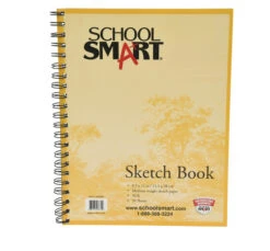 School Smart Wirebound Sketch Book, 8-1/2 X 11 Inches, 50 Lb, 50 Sheets