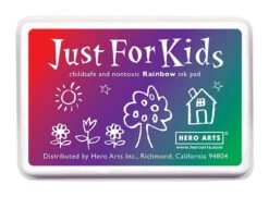 Hero Arts Just For Kids Rainbow Non-Toxic Ink Pad, 3-3/4 X 2-1/4 Inches, Assorted Color