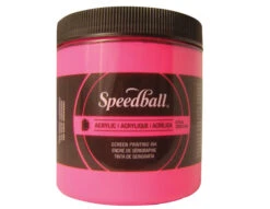 Speedball Acrylic Non-Flammable Screen Printing Ink, 8 Oz, Fluorescent Pink