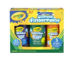 Crayola Washable Bold Fingerpaint Set, Bottle, Secondary, Set Of 3