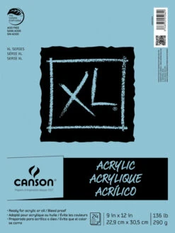 Canson XL Acrylic Pad, 9 X 12 Inches, 136 Lb, 24 Sheets
