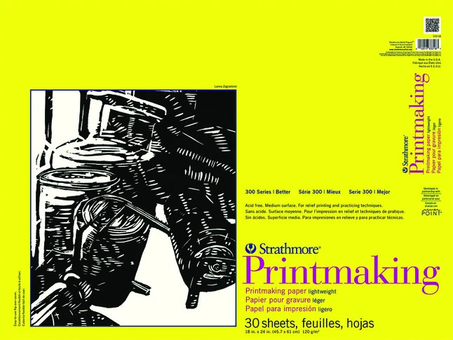 Strathmore 300 Series Printmaking Paper Pad, 18 X 24 Inches, 30 Sheets 3 Strathmore 300 Series Printmaking Paper Pad, 18 X 24 Inches, 30 Sheets