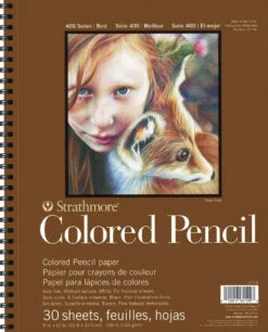 Strathmore 400 Series Colored Pencil Pad, White, 30 Sheets