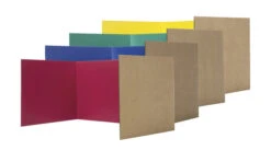 Flipside Study Carrel, 12 X 48 Inches, Assorted Colors, Pack Of 24