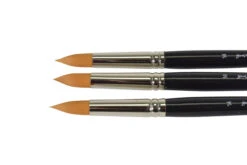 Sax True Flow Golden Taklon Watercolor Paint Brushes, Round, Size 14, Pack Of 3 -Art Supplies 1567531 C ecommfullsize