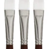 Sax Optimum White Synthetic Taklon Paint Brushes, Flat, Pack Of 3 -Art Supplies 1567547 ecommfullsize