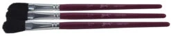 Sax True Flow Oval Wash Ox Hair Easel Brushes, 1/2 Inch, Pack Of 3