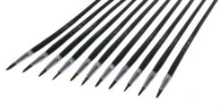 School Smart Long Handle Watercolor Brushes, Round, Size 4, Pack Of 12 -Art Supplies 1567556 B ecommfullsize
