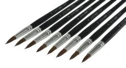 School Smart Long Handle Watercolor Brushes, Round, Size 8, Pack Of 12 -Art Supplies 1567558 C ecommfullsize