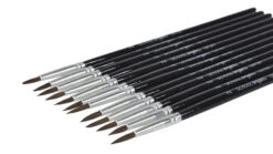 School Smart Short Handle Watercolor Brushes, Round, Size 2, Pack Of 12 -Art Supplies 1567561 C ecommfullsize