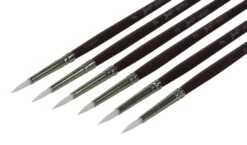 Sax Optimum White Synthetic Taklon Paint Brushes, Round, Size 2, Pack Of 6 -Art Supplies 1567612 B ecommfullsize