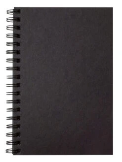 Ucreate Create-Your-Own Sketch Diary, 9 X 6 Inches, Black Cover, 50 Sheets
