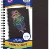 Ucreate Create-Your-Own Sketch Diary, 11 X 8-1/2 Inches, Black Cover, 50 Sheets -Art Supplies 1568640 ecommfullsize