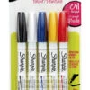 Sharpie Oil-Based Paint Marker, Fine Tip, Assorted Colors, Set Of 5 -Art Supplies 1568644 ecommfullsize