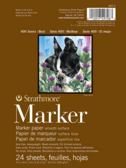 Strathmore 400 Series Marker Pad, 6 X 8 Inches, 50 Lb, 24 Sheets