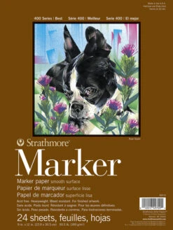 Strathmore 400 Series Marker Pad, 9 X 12 Inches, 50 Lb, 24 Sheets