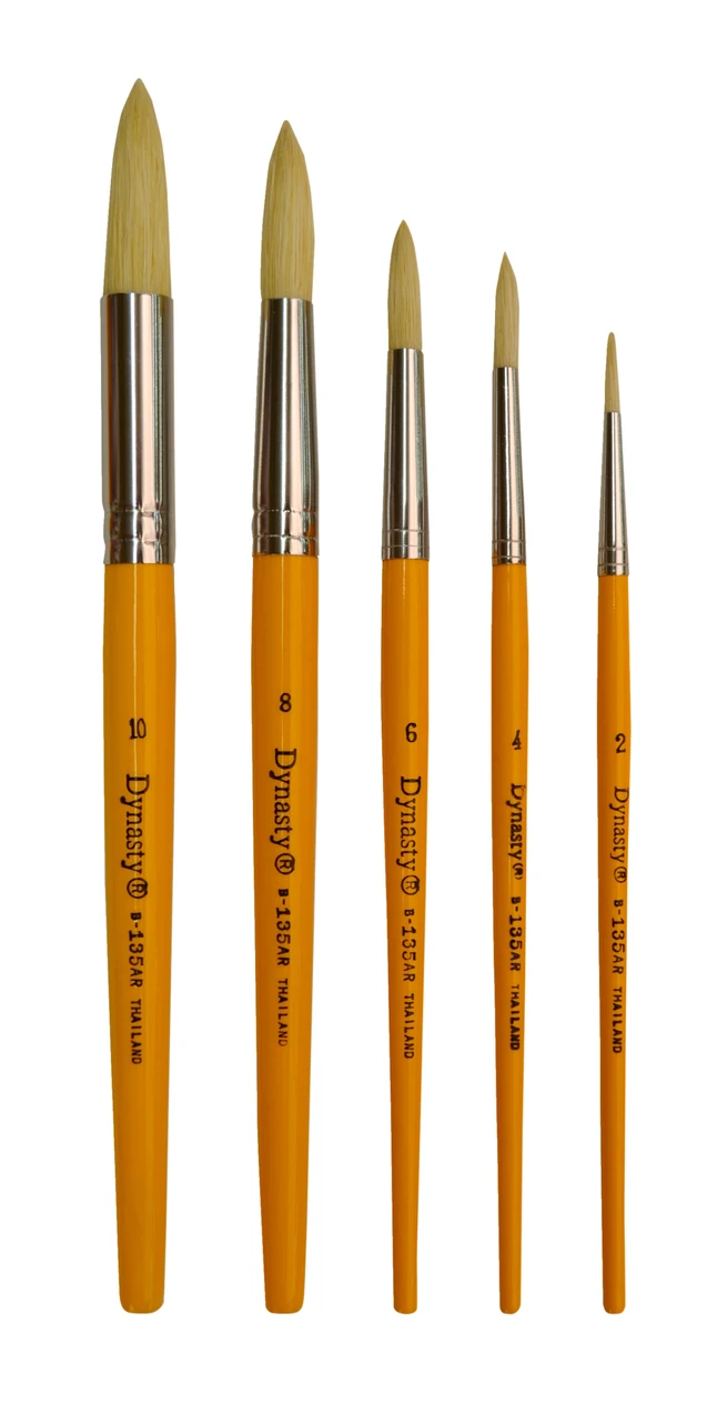 Dynasty Canister B-135-AR White Bristle Hair Canister, Assorted Sizes, Rounds, Set Of 60 4 Dynasty Canister B-135-AR White Bristle Hair Canister, Assorted Sizes, Rounds, Set Of 60 - Image 2